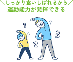 ＼しっかり食いしばれるから／運動能力が発揮できる